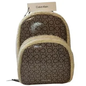 Calvin Klein Sherpa Backpack ? Monogram CK Logo & Multiple Pockets ? Calvin Klein Sherpa Backpack Monogram CK Logo | Mercari main image 4